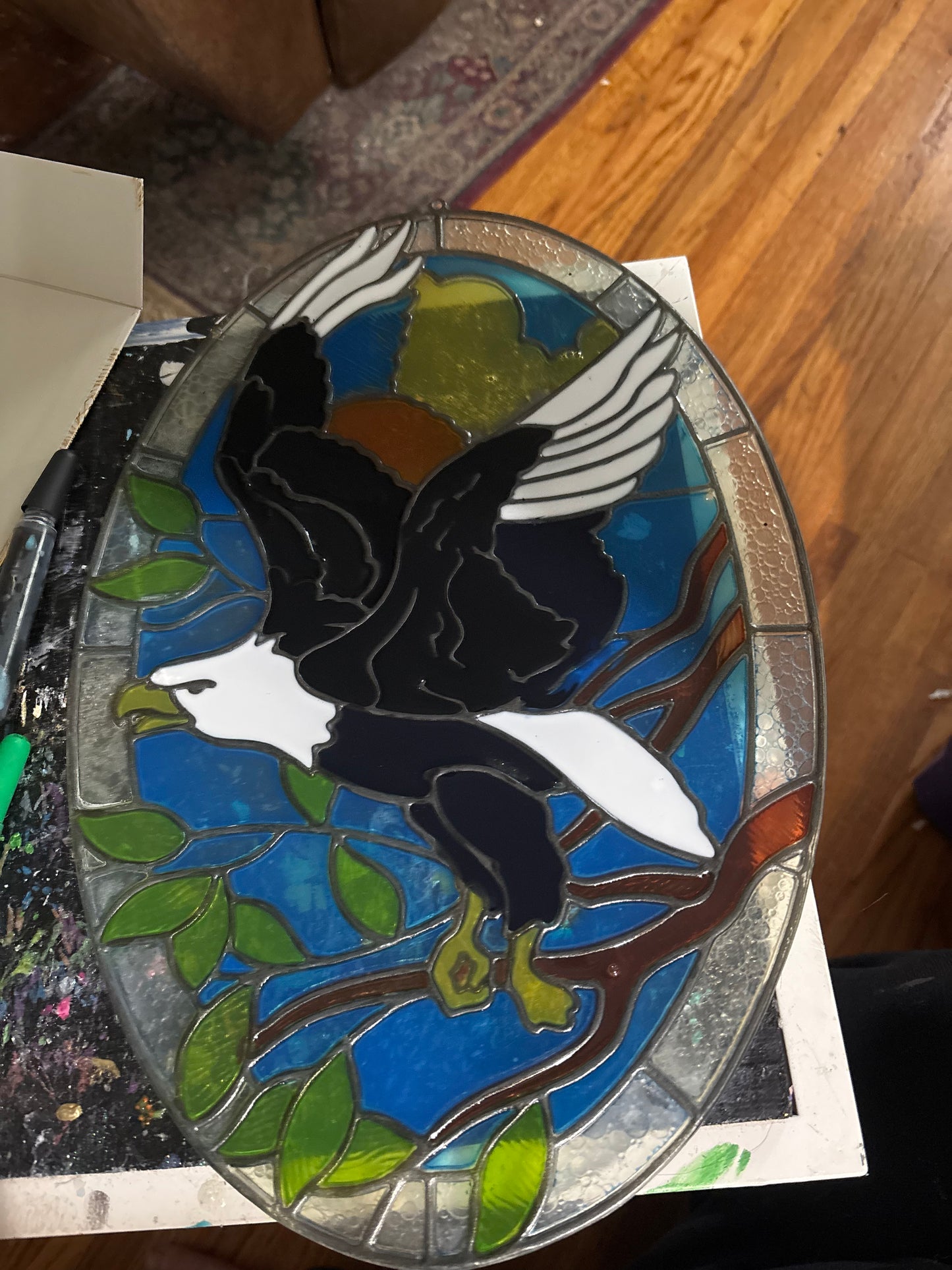Eagle stained resin