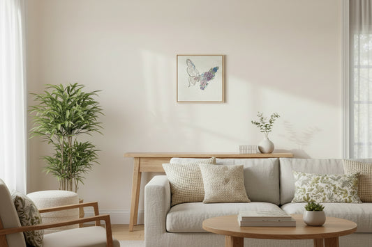 Embroidered Lace Canvas - Floral Butterfly