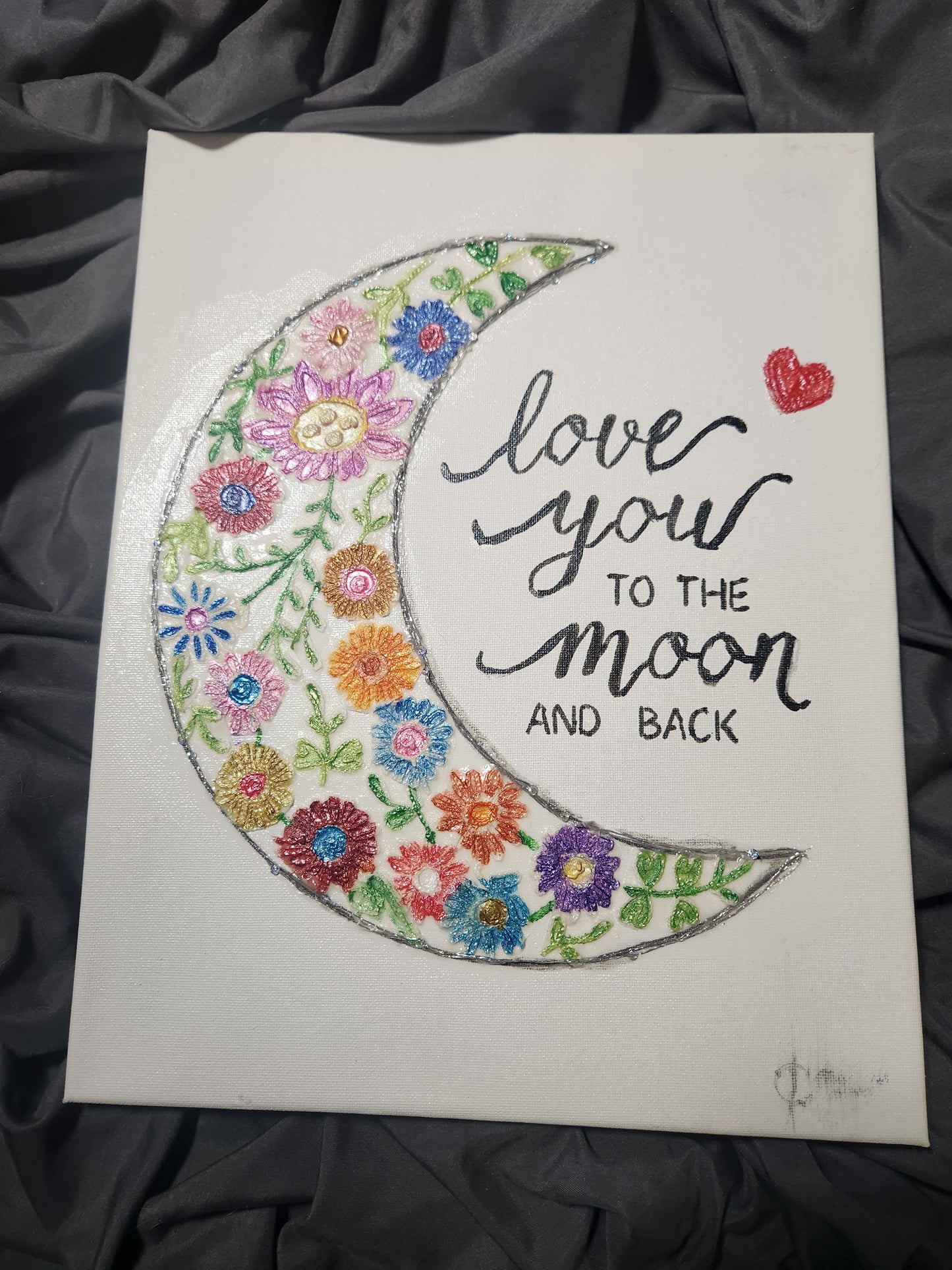 Moon Canvas - Flower Love