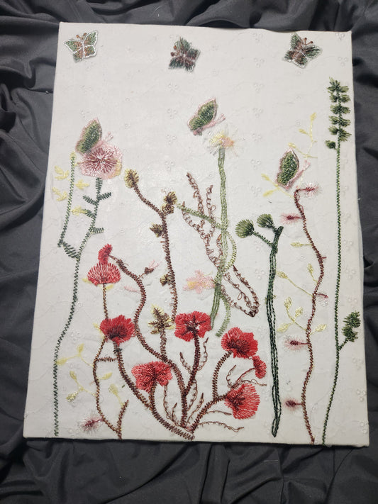 Embroidered Canvas - Wildflowers