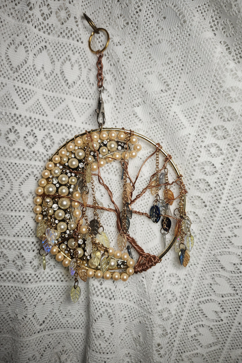 Suncatcher moon and tree of life
