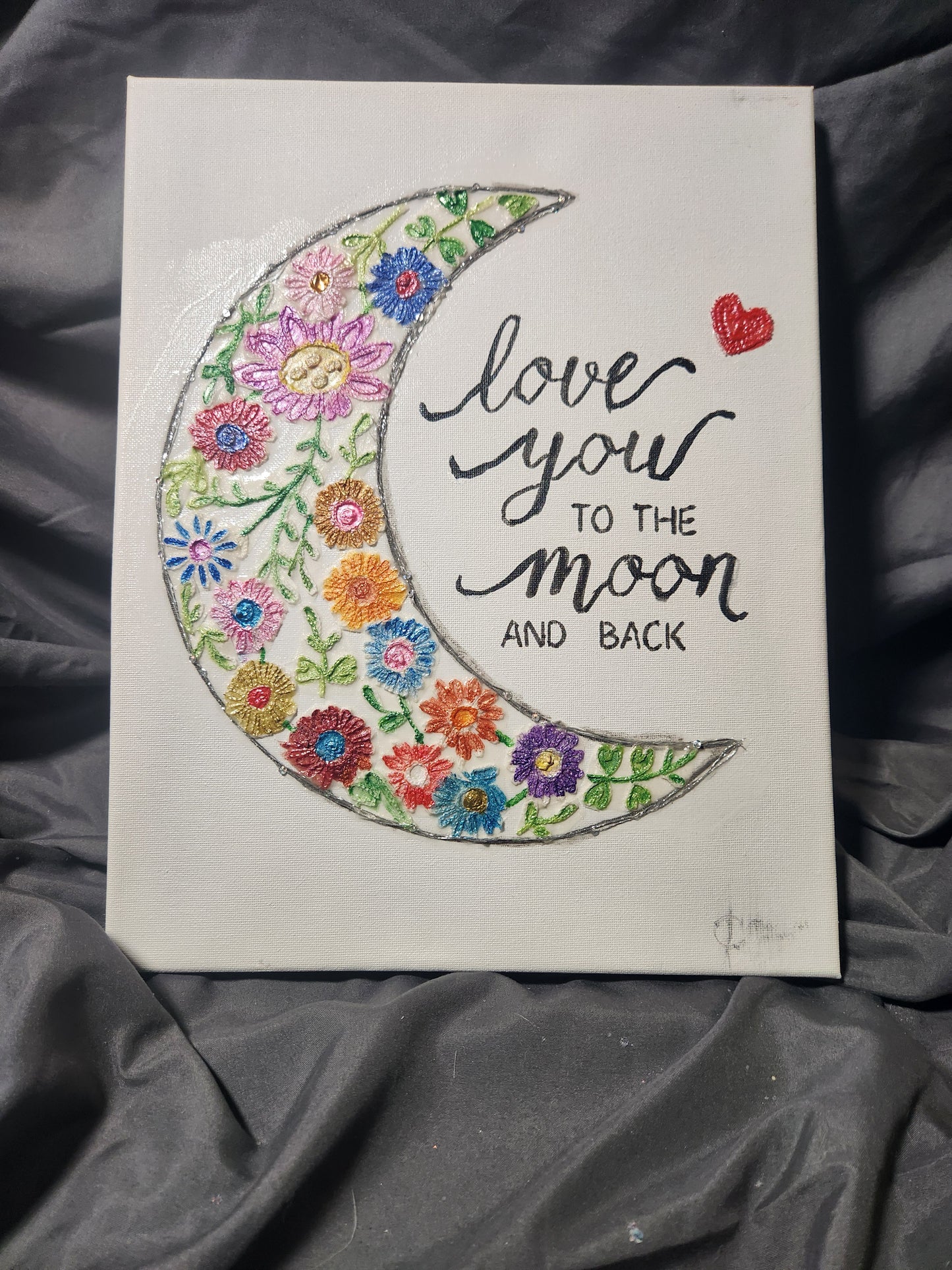 Moon Canvas - Flower Love