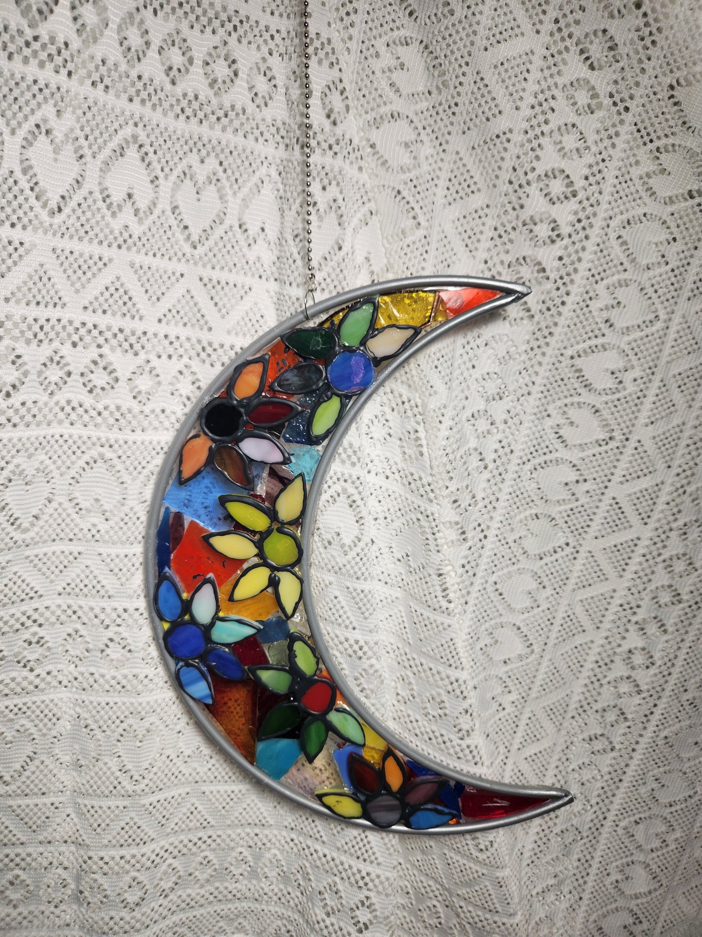Moon stained glass SunCatcher